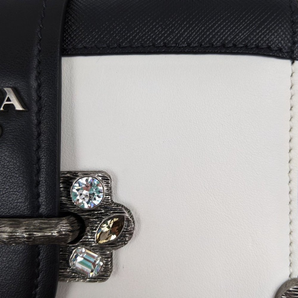 SOLD Prada Crystal Embellished White Crossbody - Picture 6 of 9